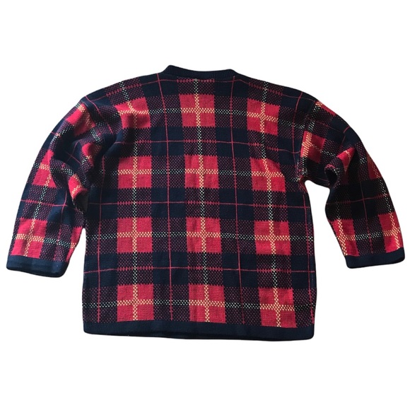Vintage Gitano Plaid Red and Black Sweater - Picture 5 of 5